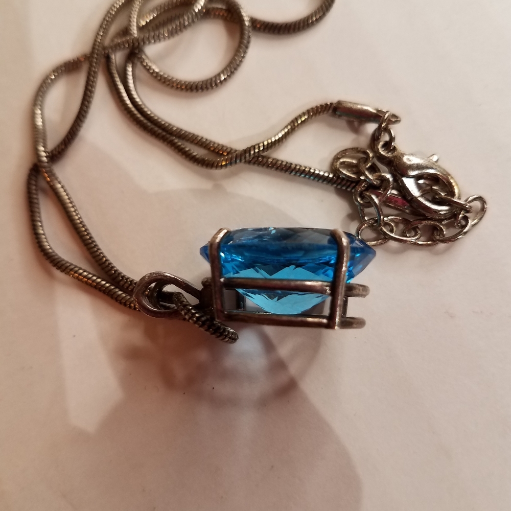 Blue necklace j368 - Picture 7 of 7